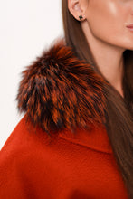 Load image into Gallery viewer, Saga®Furs Silver Fox Wool Alpaca Coat

