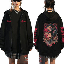 Load image into Gallery viewer, Printed Zipper Sweater Unisex Hoodie Coat
