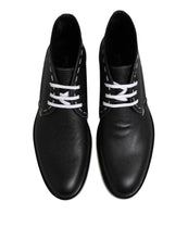 Load image into Gallery viewer, Dolce &amp; Gabbana Black White Leather Ankle Boots Shoes
