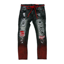Load image into Gallery viewer, F1765 Frost Shredded Jeans - Black Wash
