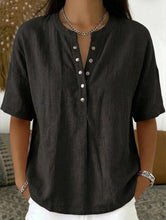 Load image into Gallery viewer, Women's Solid Color Loose-Fit Short-Sleeve Pullover Top
