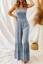 Load image into Gallery viewer, Smocked Printed : Wide Strap Jumpsuit
