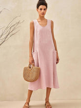 Load image into Gallery viewer, 100% Linen Swing Beach Tank Dress GIANA
