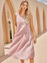 Load image into Gallery viewer, 100% Linen Swing Beach Tank Dress GIANA
