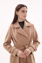 Load image into Gallery viewer, Camille Cashmere Blend Coat in Camel
