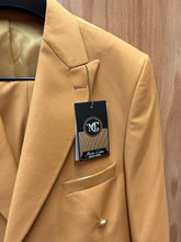 Load image into Gallery viewer, Moda Color Gold Double Breasted Turkish 100% Wool Slim Fit Suit with Gold Buttons
