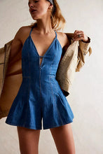 Load image into Gallery viewer, Dazed Denim Romper
