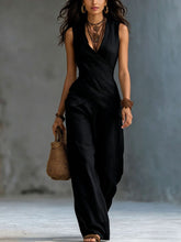 Load image into Gallery viewer, Women's V-Neck Crossover Tank Top &amp; Casual Trousers Two-Piece Set
