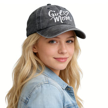Load image into Gallery viewer, Girl Mom Adjustable Wash Cotton Baseball Cap
