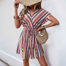 Load image into Gallery viewer, European Chic Euro Ruffle : Striped Dress
