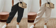 Load image into Gallery viewer, Women’s Cotton Linen Casual Pants – Solid Color
