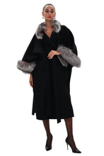 Load image into Gallery viewer, Saga®Furs Silver Fox Wool Alpaca Coat
