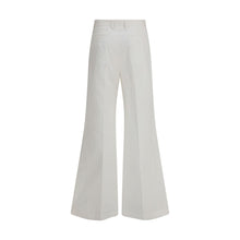 Load image into Gallery viewer, Chloé White Cotton Flared Pants

