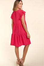 Load image into Gallery viewer, Full Size Smocking Ruffle Short Sleeve Dress with Pockets For Women – Flattering Smocked Dress, Ruffle Short Sleeve Dress, Practical Pocketed Dress, Chic Ruffle Dress, Smocked Waist Dress, Stylish Short Sleeve Dress

