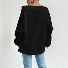 Load image into Gallery viewer, Plus Size Off Shoulder Pullover
