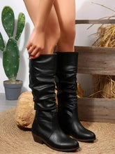 Load image into Gallery viewer, Block Leather Heel Western: High Quality Boots
