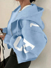 Load image into Gallery viewer, Women’s Zip-Up Printed Sweatshirt – Long Sleeve Casual Jacket
