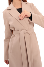 Load image into Gallery viewer, Windsor Classic Wraparound Cashmere Blend Overcoat in Beige
