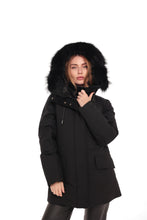Load image into Gallery viewer, Onyx Genuine Fox Fur Vest-Lined Wool Blend Parka
