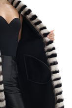 Load image into Gallery viewer, Genuine  French Orylag Fur Italian Cashmere Wool Coat

