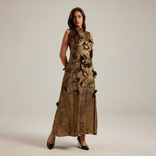Load image into Gallery viewer, 🌸 Three-Dimensional Floral Sleeveless A-Line Dress
