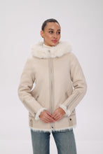 Load image into Gallery viewer, ⇆ Reversible Hooded Wool Blend Jacket
