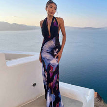 Load image into Gallery viewer, European Women's Sexy Backless : Printed Dress

