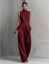 Load image into Gallery viewer, Women's Solid Color Sleeveless Top &amp; Long Pants Two-Piece Set – 4 Colors XS–XXL
