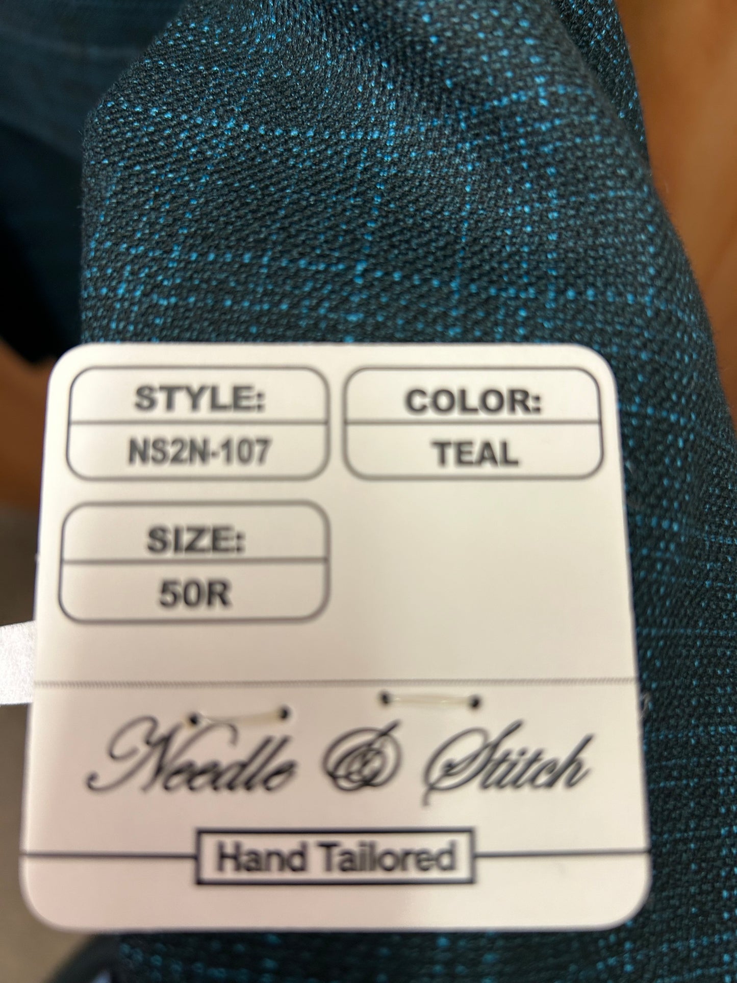 Needle & Stitch NS2N-107 Teal Glen Plaid 2-Button Blazer