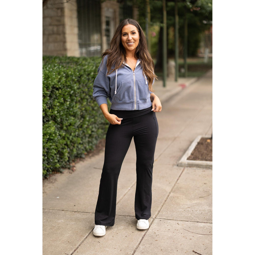 Ready to Ship | The Addison Fold Over Bootcut Leggings