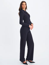 Load image into Gallery viewer, Quinnie Navy Striped High-Waisted Straight Leg Pant
