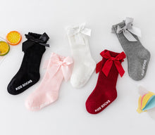 Load image into Gallery viewer, New Kids Stretchable Socks Toddlers Girls Big Bow Knee High Long Soft Cotton Lace Baby Comfortable Colorful  Socks
