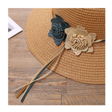 Load image into Gallery viewer, Girls Hats Children Raw Edge Straw Hat For Girls Kids Sun Cap Girls  Hat Baby Beach Caps In leegant Modern Design
