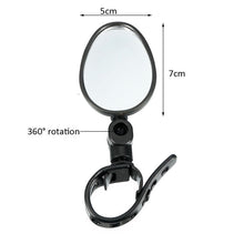 Load image into Gallery viewer, 2Pcs Bicycle Mirror Universal Handlebar Rearview Mirror 360 Degree Rotate For Bike Bicycle Cycling Accessories Wide Angle Convex Mirror Adjustable Rotatable Handlebar For Mountain Bike Off Road Bike and Fixed Gear Bike Handlebars
