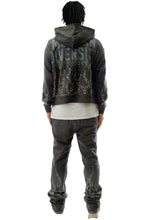 Load image into Gallery viewer, CINDER French Terry Long Sleeve Crop Top Full Zip Hoodie
