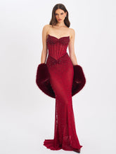 Load image into Gallery viewer, Jazmin Burgundy Multi-wear Faux Fur Scarf
