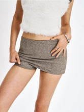 Load image into Gallery viewer, Osira Taupe Low-Waisted Micro Skort
