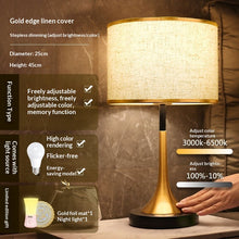 Load image into Gallery viewer, Modern Touch Sensor Dimming Luxury Living Room Simple Nordic LED Table Lamp Creative Simplicity Cloth Desk Light Indoor  Decorative Table Lamp Cute Study Lamps for Bedroom Décor
