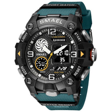 Load image into Gallery viewer, Sport Watch For Men WIth  Dual Time Waterproof 50M Miliatry Watches Chronograph Alarm Army Wristwatch
