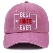 Load image into Gallery viewer, Best Auntle Ever Adjustable Wash Cotton Baseball Cap
