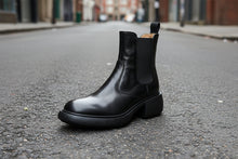 Load image into Gallery viewer, Women’s British-Style Chunky Heel Ankle Boots – Dr. Style Leather Booties for Fall &amp; Winter
