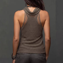 Load image into Gallery viewer, Women's Halterneck V-Neck Backless Slim-Fit Knit Top
