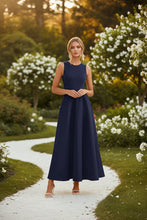 Load image into Gallery viewer, Women's Slim-Fit Long Vest Dress – A-Line High-Waist Sleeveless
