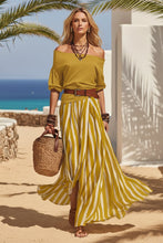 Load image into Gallery viewer, Women's Off-Shoulder Top &amp; Slit Maxi Skirt Set
