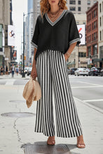 Load image into Gallery viewer, Women's Striped Tunic Top &amp; Casual Trousers Two-Piece Set
