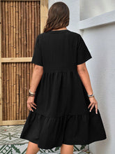Load image into Gallery viewer, Plus-Size Button-Front V‑Neck Midi Dress
