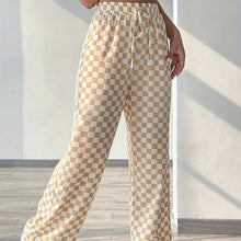 Load image into Gallery viewer, Checkerboard High-Waisted Wide-Leg Pants | 4 Colors S–XL
