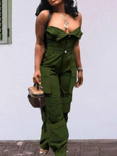Load image into Gallery viewer, Tube Snap Down : Cargo Jumpsuit
