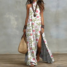 Load image into Gallery viewer, Women's Sleeveless Split Floral Print Maxi Dress
