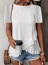 Load image into Gallery viewer, Women’s Casual Solid Color Short Sleeve Crew Neck Top
